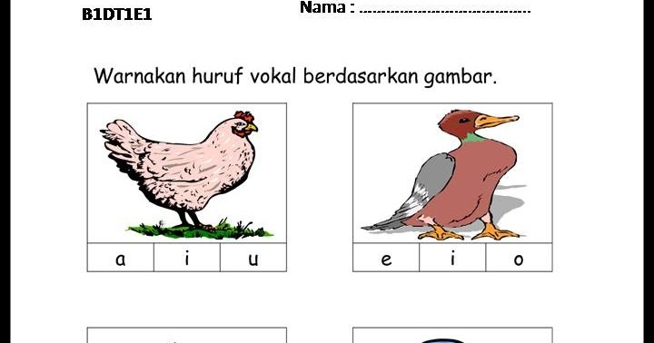 Yang Indah Itu Bahasa: Lembaran Kerja Huruf Vokal