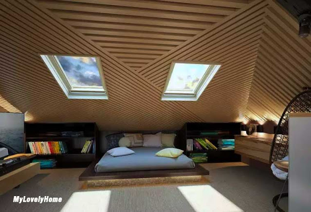 Bed Under Sloped Ceiling