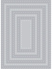 rectangle scallop stitched tutti
