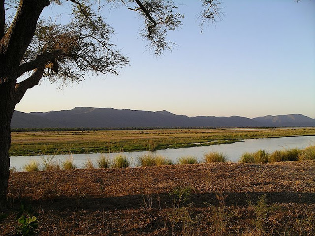 Sungai Zambezi di Taman Nasional Mana Pools.