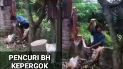 Viral Pemulung Pria Terciduk Mencuri Pakaian Dalam Wanita di Binjai 