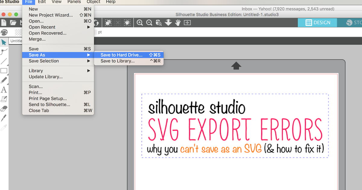 Download Silhouette Studio Save As Svg Export Errors And How To Fix Them Silhouette School