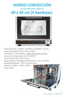 Hornos con vapor 4 bandejas 60x40