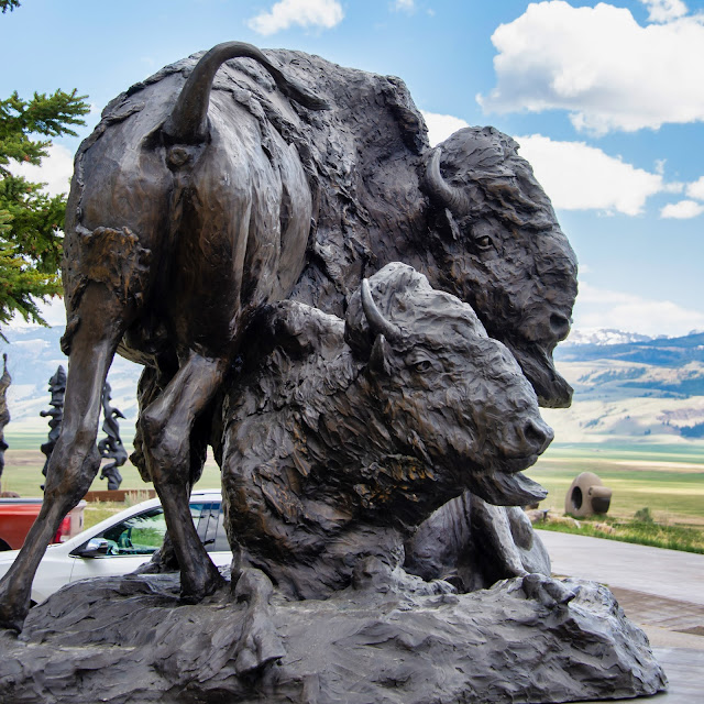 Bison Sculpture at the National Museum of Wildlife Art Jackson Wyoming Grand Tetons National Park