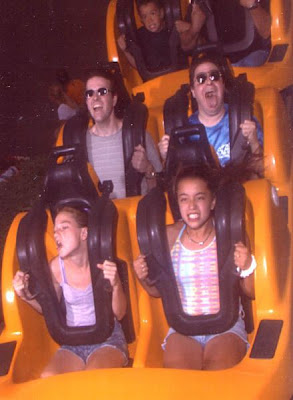 Funny facial expressions of people on roller coaster www.coolpicturegallery.net