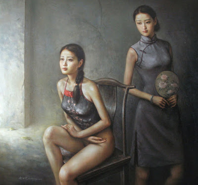 Retratos De Mujeres Chinas Oleo Liushi Zong