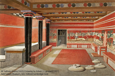 ミノア文明・クノッソス宮殿遺跡・王座の間 Throne Room, Knossos Palace／Ashmolean Museum