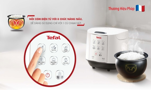 Nồi cơm điện tử giá rẻ dưới 1 triệu Tefal 1,8 Lít RK732168 #4