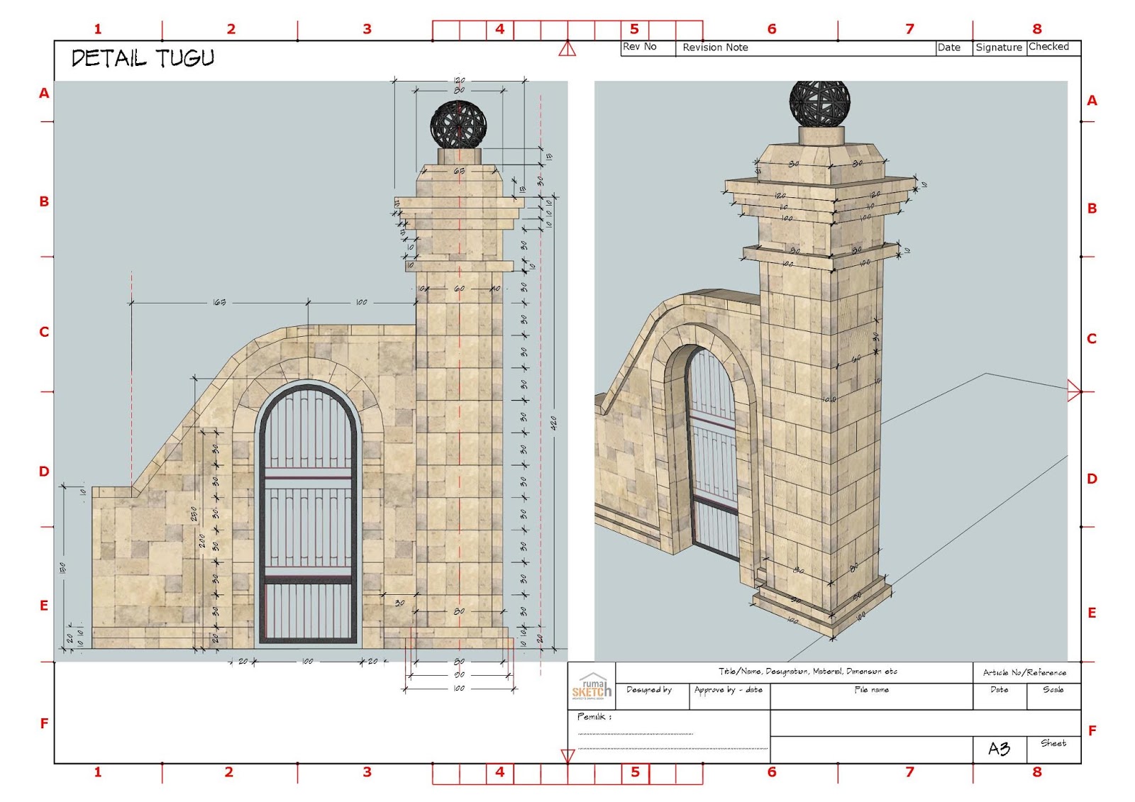  rumahSKETCH IDea Modeling Pintu Gerbang V2