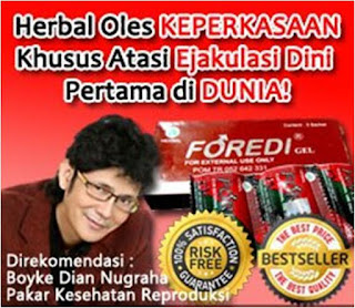 Foredi Gel yang direkomendasikan oleh pakar Kesehatan Reproduksi ternama di Indonesia yaitu dr. Boyke Dian Nugraha.