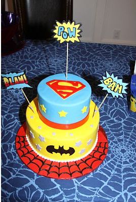Superhero Birthday Cake on Happy Birthday Lincoln