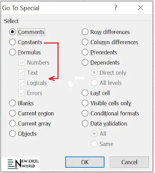 Go To Special in Excel in Hindi