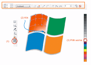 Cara Mewarnai Objek Fill, Outline, dan Fountain Fill di CorelDRAW X4