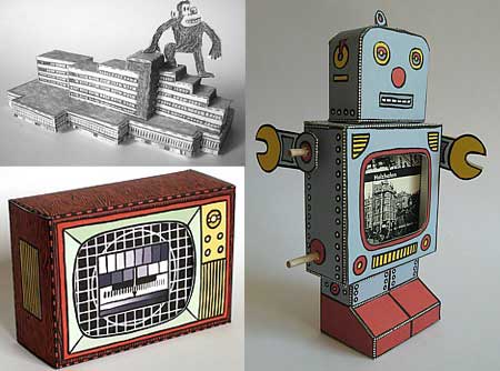 Papercraft Robot and King Kong