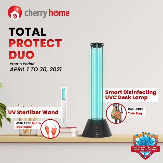 Cherry Home UV Disinfecting Desk Lamp and UV Sterilizer Wand  Promo!