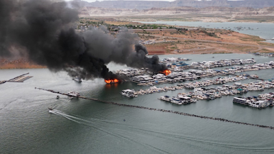 Lake Powell Houseboat Fire