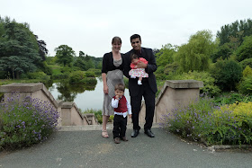 Family at a wedding