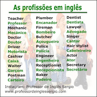 As profissões em inglês