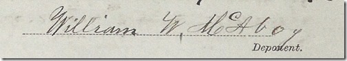 William Warren McAboy Signature