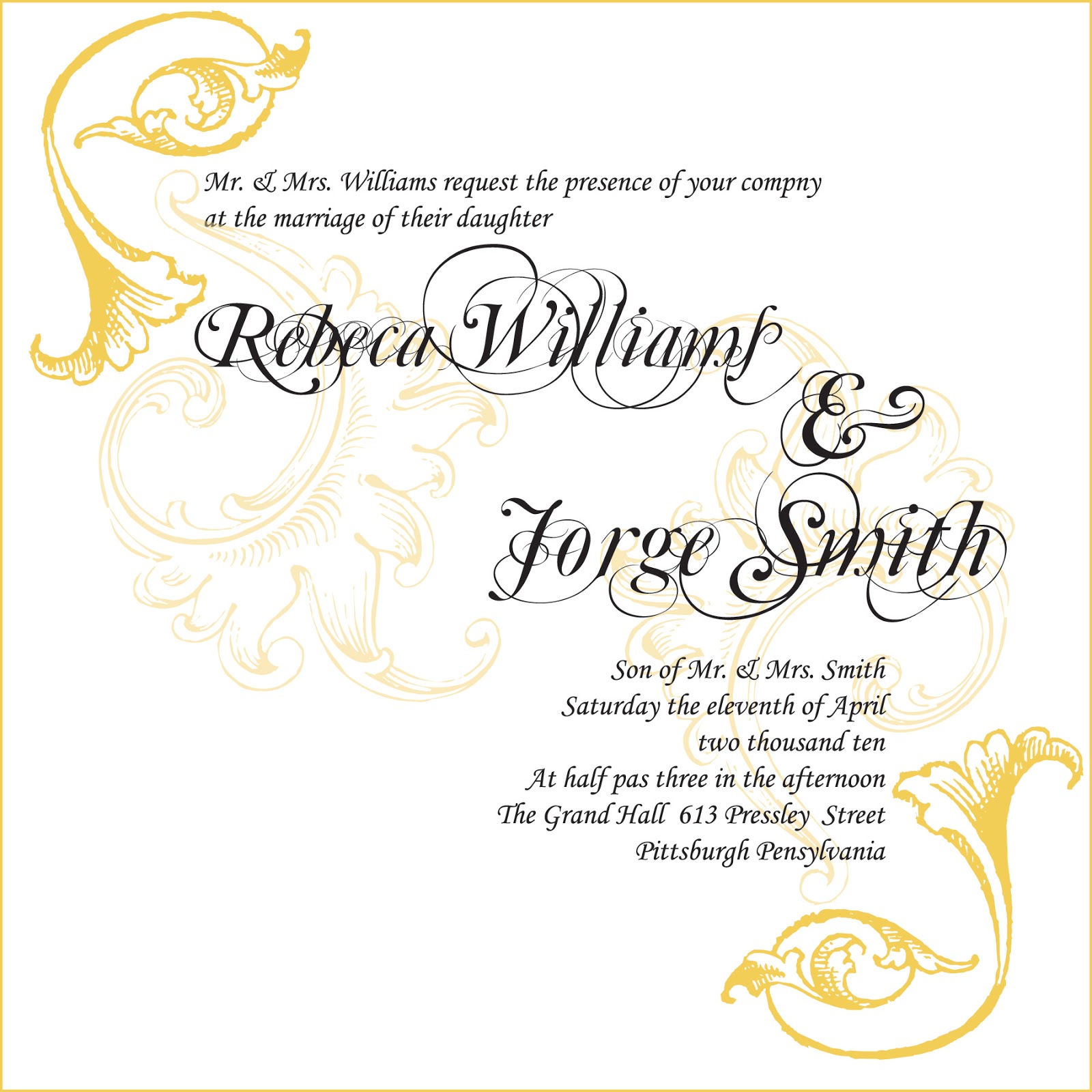 Wedding invitations