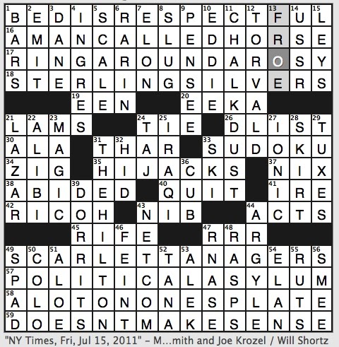 Rex Parker Does the NYT Crossword Puzzle: Wood-cleaving 