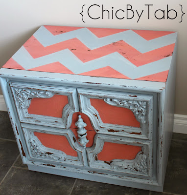  diy chevron table makeover