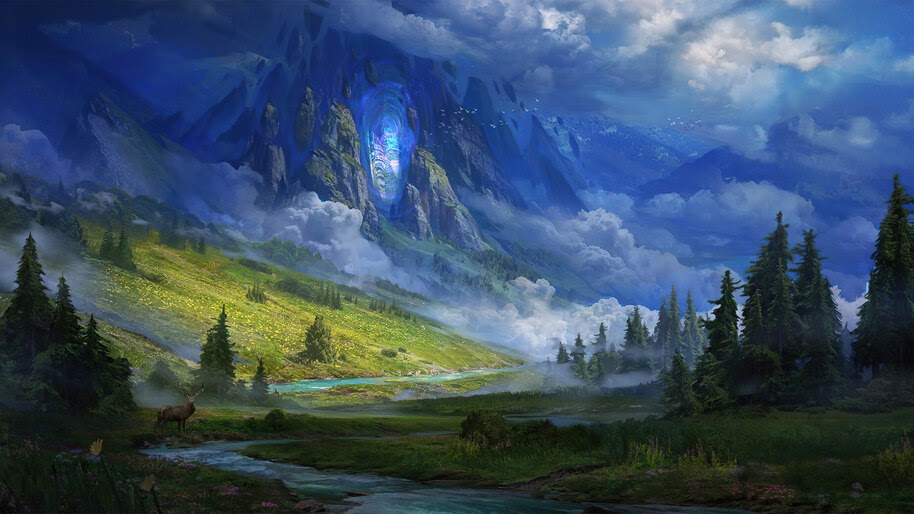 #8.1402, Fantasy, Mountain, Landscape, 4K Wallpaper