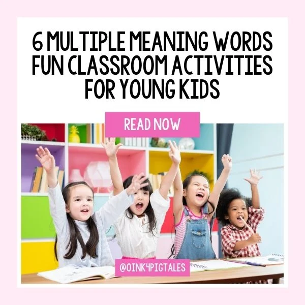 This post showcases 6 multiple meaning words activities you can use with your primary grade students.
