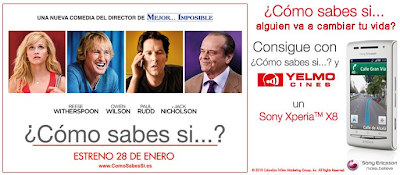 premio Móvil SONY ERICSSON XPERIA X8 concurso yelmo cines España 2011