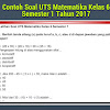 Contoh Soal Uts Matematika Kelas 6 Semester 1 Tahun 2017