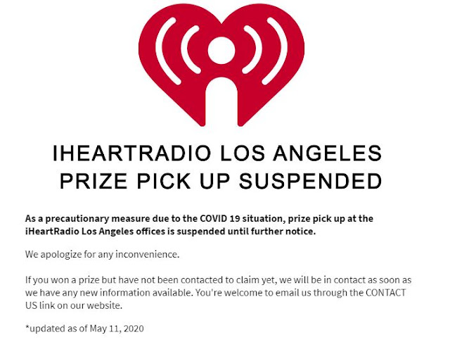 iHeart Radio Prize Pick up Announcement