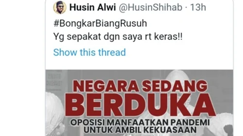 Keturunan Nabi: Oposisi Sudah Gila, Manfaatkan Pandemi Untuk Rebut Kekuasaan