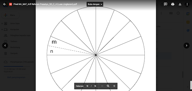 Modul Ajar Matematika Kelas 6 SD Kurikulum Merdeka: Geometri/Menemukan Luas Lingkaran