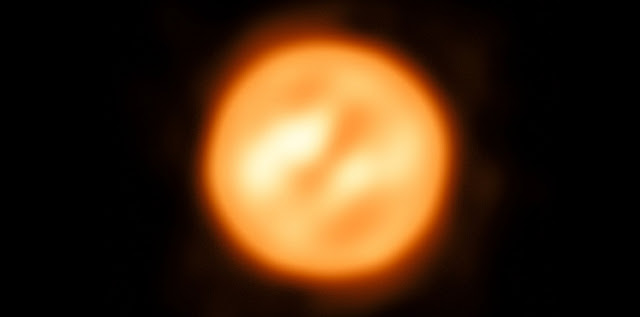 Using ESO’s Very Large Telescope Interferometer astronomers have constructed this remarkable image of the red supergiant star Antares. This is the most detailed image ever of this object, or any other star apart from the Sun.  Credit: ESO/K. Ohnaka