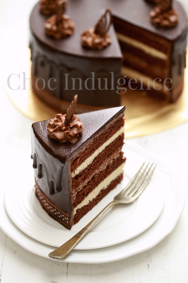 Kek Choc Indulgance bersama tips dan panduan - masam manis