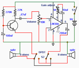 Doorphone Intercom Circuit schematic