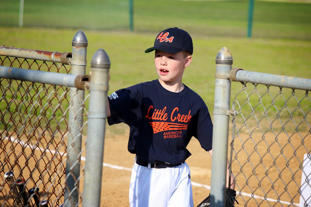 Troy, age 8, Little Creek American baseball, Pinto league, Go Tigers! 2015