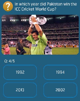 In which year did Pakistan win the ICC Cricket World Cup?