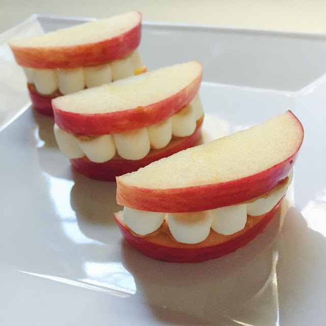 Snack-Recipe-Apple-Teeth-Hallowwen 