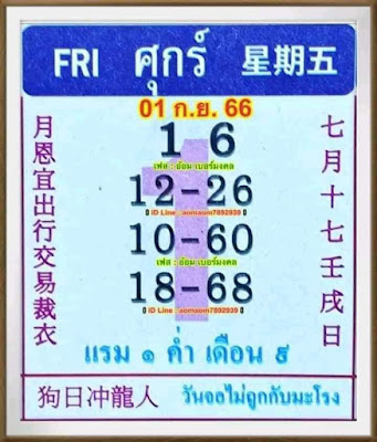 ปฏิทินจีน งวด 1/9/66 OHO999.com