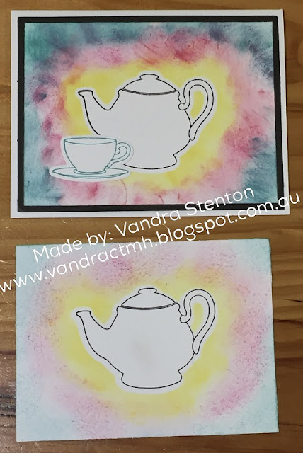 #CTMHBeautifulFriendship, teapot, tea cups, tea, teabag, sponging, Sponges, Sponge daubers, blog hop, #CTMHVandra, Vandra, Beautiful Friendship, dots, papercrafting, papercraft, bows, thin cuts, hearts, 