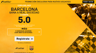 betfair supercuota 5 Barcelona gana a Real Sociedad Copa 26-1