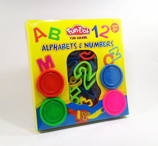 Fun Doh Alfabet n` numbers, mainan anak, mainan edukatif, lilin mainan