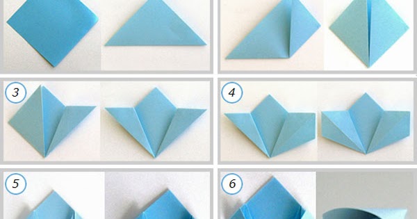 11 Kerajinan  Tangan Membuat Keranjang Dari Kertas Origami 