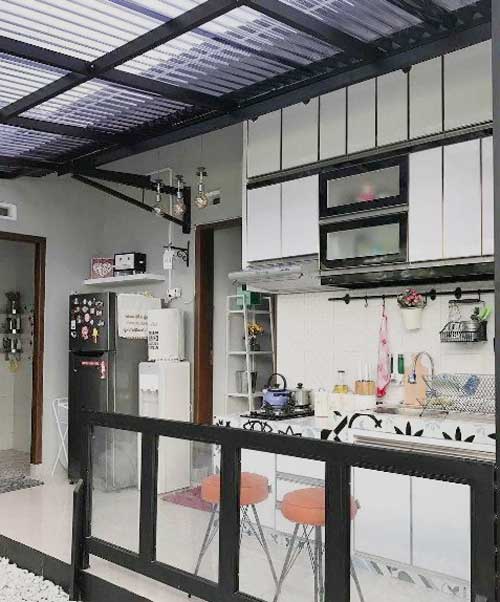 Kumpulan Desain Dapur  Terbuka dibelakang Rumah  dengan 