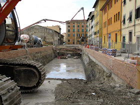 The new canal in viale Caprera, Livorno