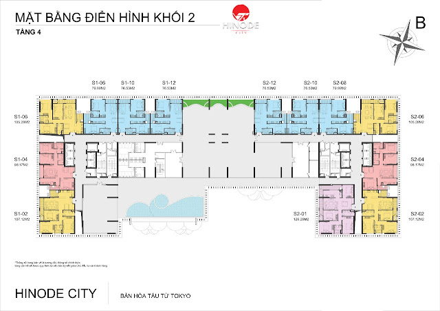 Mặt bằng tòa Sachi chung cư Hinode City