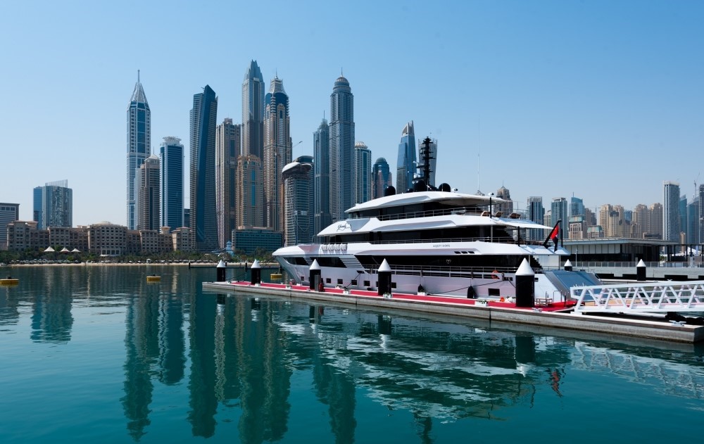 The largest yacht in the world .. Emirati industry .. Majesty 175 in UAE