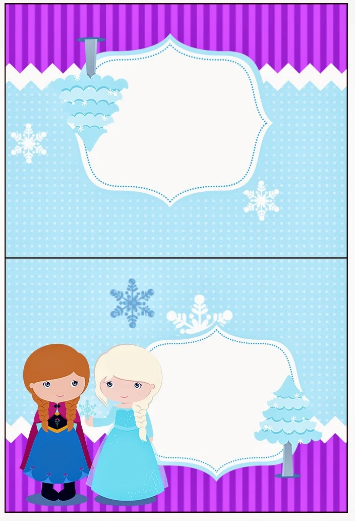 Frozen Babies in Christmas Free Printable Candy Bar Labels.