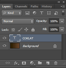 A background layer and a Brown text layer will be formed.